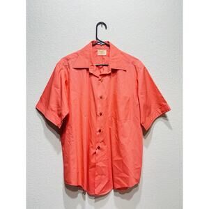 Vintage Hampshire House Van Huesen Peach Short Sleeve Shirt